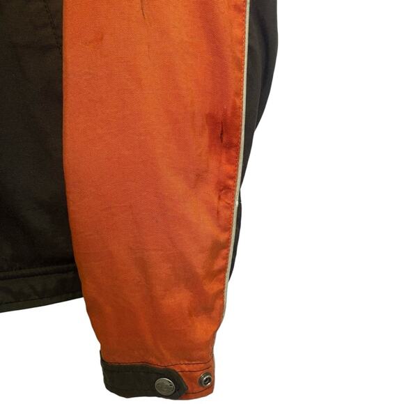 Harley Davidson 2008 Jacket Size Medium Orange Black Long Sleeve Lightweight - Picture 4 of 16